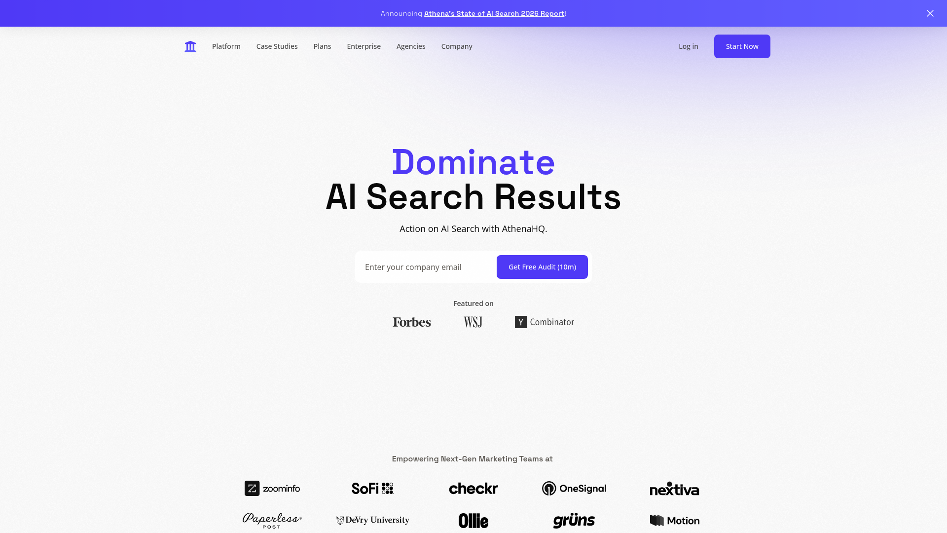 AthenaHQ e-commerce AI visibility platform with Shopify and GA4 integration